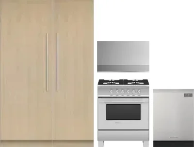5 Piece Package Includes Refrigerator, Freezer, Range, Hood And Dishwasher